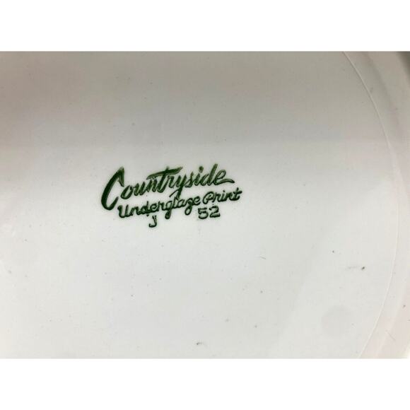 Countryside 12" Underglaze Chop Serving Platter Print Amish Harvest Royal China - Picture 8 of 9